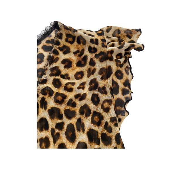 Cheetah Print Lingerie Romberg style by Betsey Johnson, Size Medium - Picture 4 of 5